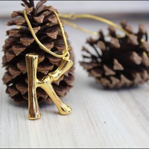 Bamboo Letter Necklace lowest price on PM!!